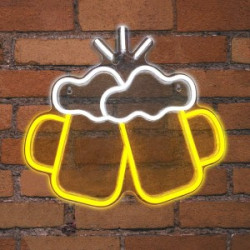 NEON LED STRIPS BEER GLASSES neon@background|USB ΚΑΛΩΔΙΟ 1mt|5V|400x15x365