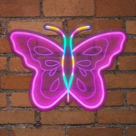 NEON LED STRIPS BUTTERFLY NEON@BACKBOARD|USB ΚΑΛΩΔΙΟ 1MT|5V|610X15X430