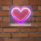 NEON LED STRIPS HEART NEON@TRANSPARENT FRAME|USB ΚΑΛΩΔΙΟ 1MT|5V|300X50X200