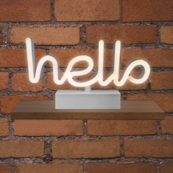 NEON LED STRIPS HELLO NEON@BASE|2*AA ΜΠΑΤΑΡΊΑ|3V|265X30X145
