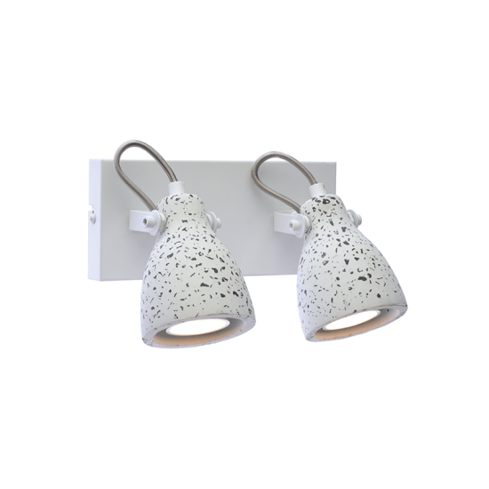 NETTO ΕΠΙΤΟΙΧΟ Φ/Σ 2ΧGU10 ΛΕΥΚΟ TERRAZZO 23X15X18CM DINO
