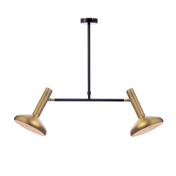 NETTO ΚΡΕΜΑΣΤΟ Φ/Σ 2ΧΕ27 ΟΡΕΙΧΑΛΚΟ+ΜΑΥΡΟ 69Χ20XΗ92CM SHERLOCK