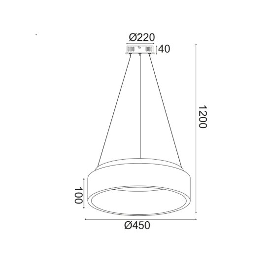 ΚΡΕΜΑΣΤΟ Φ/Σ LED 34W 3000K 1700LM ΛΕΥΚΟ ΜΕΤΑΛΛΙΚΟ D45XH120CM APOLLO