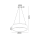 ΚΡΕΜΑΣΤΟ Φ/Σ LED 48W 3000K 2630LM ΛΕΥΚΟ ΜΕΤΑΛΛΙΚΟ D60XH120CM APOLLO