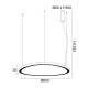 ΚΡΕΜΑΣΤΟ Φ/Σ LED 54W 3000K 4000LM HARMONY ΛΕΥΚΟ ΑΛΟΥΜΙΝΙΟ IP20 D60XH120CM