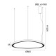 ΚΡΕΜΑΣΤΟ Φ/Σ LED 74W 3000K 6500LM HARMONY ΜΑΥΡΟ ΑΛΟΥΜΙΝΙΟ IP20 D80XH120CM