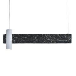 ΚΡΕΜΑΣΤΟ Φ/Σ LED 1XGU10+ 18W LED 3000K 1440LM ΑΠΟΧΡ.ΜΑΥΡΟΥ ΜΑΡΜΑΡΟΥ ΜΕΤ/ΚΟ 90Χ7ΧΗ120CM LINEA