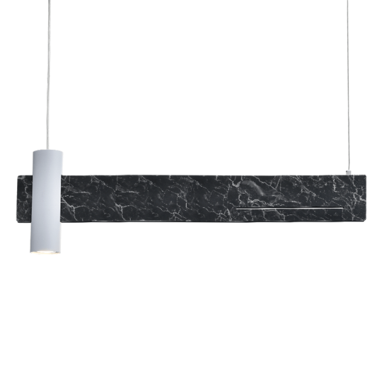 ΚΡΕΜΑΣΤΟ Φ/Σ LED 1XGU10+ 18W LED 3000K 1440LM ΑΠΟΧΡ.ΜΑΥΡΟΥ ΜΑΡΜΑΡΟΥ ΜΕΤ/ΚΟ 90Χ7ΧΗ120CM LINEA