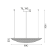 ΚΡΕΜΑΣΤΟ Φ/Σ LED 18W 3000K 1960LM ΜΕΤ/ΚΟ ΜΑΥΡΟ 40X85XH110CM MICHELLE