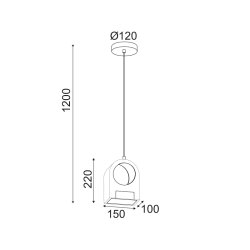 ΚΡΕΜΑΣΤΟ Φ/Σ LED 10W 3000K 800LM ΞΥΛΟ+ΑΚΡΥΛΙΚΟ 15X10XH120CM YOKO