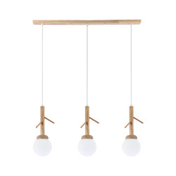 ΚΡΕΜΑΣΤΟ Φ/Σ 3ΧΕ14 FLORESTA ΞΥΛΟ+ΛΕΥΚΟ ΓΥΑΛΙ 80X15XH180CM