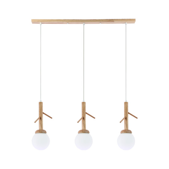 ΚΡΕΜΑΣΤΟ Φ/Σ 3ΧΕ14 FLORESTA ΞΥΛΟ+ΛΕΥΚΟ ΓΥΑΛΙ 80X15XH180CM