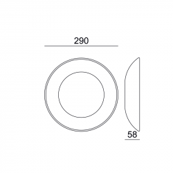 LED ΓΥΨΙΝΟ Φ/Σ PLACA LED 4W 3000K 350LM 230V AC RA80 Φ29x5,8CM
