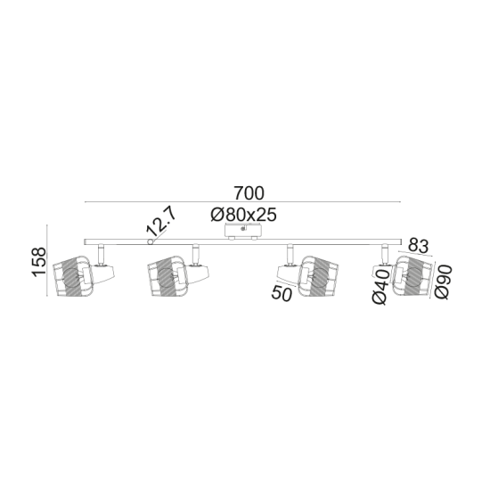 NETTO ΕΠΙΤΟΙΧΟ Φ/Σ 4ΧΕ14 ΡΑΤΑΝ+ΛΕΥΚΟ ΜΕΤΑΛΛΟ 9Χ70Χ16CM ZORBAS