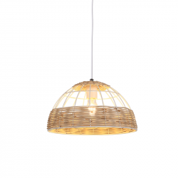 NETTO ΚΡΕΜΑΣΤΟ Φ/Σ 1ΧΕ27 ΡΑΤΑΝ+ΛΕΥΚΟ ΜΕΤΑΛΛΟ D35XH120CM ZORBAS