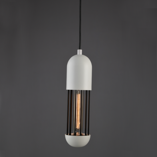 NETTO ΚΡΕΜΑΣΤΟ Φ/Σ 1ΧΕ27 ΛΕΥΚΟ ΜΕΤΑΛΛΙΚΟ D10XH120CM LAB