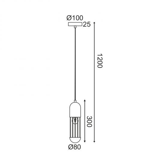 NETTO ΚΡΕΜΑΣΤΟ Φ/Σ 1ΧΕ27 ΛΕΥΚΟ ΜΕΤΑΛΛΙΚΟ D10XH120CM LAB