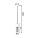 NETTO ΚΡΕΜΑΣΤΟ Φ/Σ 1ΧΕ27 ΛΕΥΚΟ ΜΕΤΑΛΛΙΚΟ D10XH120CM LAB