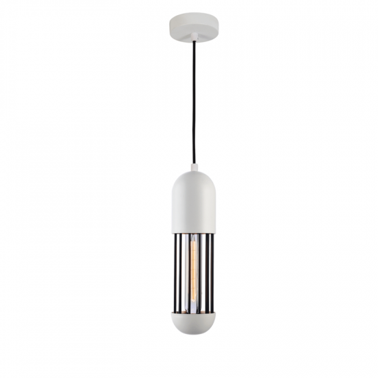 NETTO ΚΡΕΜΑΣΤΟ Φ/Σ 1ΧΕ27 ΛΕΥΚΟ ΜΕΤΑΛΛΙΚΟ D10XH120CM LAB