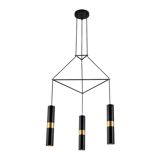 NETTO ΚΡΕΜΑΣΤΟ Φ/Σ 3XGU10 ΜΑΥΡΟ ΜΕΤΑΛΛΙΚΟ 56X49XH150CM DA VINCI