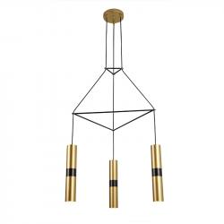 NETTO ΚΡΕΜΑΣΤΟ Φ/Σ 3XGU10 ΟΡΕΙΧΑΛΚΟ ΜΕΤΑΛΛΙΚΟ 56X49XH150CM DA VINCI