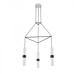 NETTO ΚΡΕΜΑΣΤΟ Φ/Σ 3XGU10 ΛΕΥΚΟ ΜΕΤΑΛΛΙΚΟ 56X49XH150CM DA VINCI