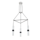 NETTO ΚΡΕΜΑΣΤΟ Φ/Σ 3XGU10 ΛΕΥΚΟ ΜΕΤΑΛΛΙΚΟ 56X49XH150CM DA VINCI