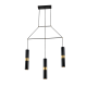 NETTO ΚΡΕΜΑΣΤΟ Φ/Σ 3XGU10 ΜΑΥΡΟ ΜΕΤΑΛΛΙΚΟ 66X8XH150CM DA VINCI