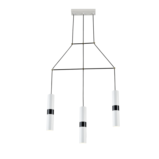NETTO ΚΡΕΜΑΣΤΟ Φ/Σ 3XGU10 ΛΕΥΚΟ ΜΕΤΑΛΛΙΚΟ 66X8XH150CM DA VINCI