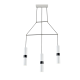 NETTO ΚΡΕΜΑΣΤΟ Φ/Σ 3XGU10 ΛΕΥΚΟ ΜΕΤΑΛΛΙΚΟ 66X8XH150CM DA VINCI