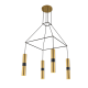 NETTO ΚΡΕΜΑΣΤΟ Φ/Σ 4XGU10 ΟΡΕΙΧΑΛΚΟ ΜΕΤΑΛΛΙΚΟ 56X56XH150CM DA VINCI