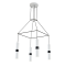 NETTO ΚΡΕΜΑΣΤΟ Φ/Σ 4XGU10 ΛΕΥΚΟ ΜΕΤΑΛΛΙΚΟ 56X56XH150CM DA VINCI