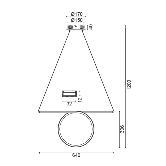 NETTO ΚΡΕΜΑΣΤΟ Φ/Σ LED 32W 3000K 1920LM ΧΡΩΜΙΟ ΑΛΟΥΜΙΝΙΟ 64Χ17ΧΗ120CM ZERO