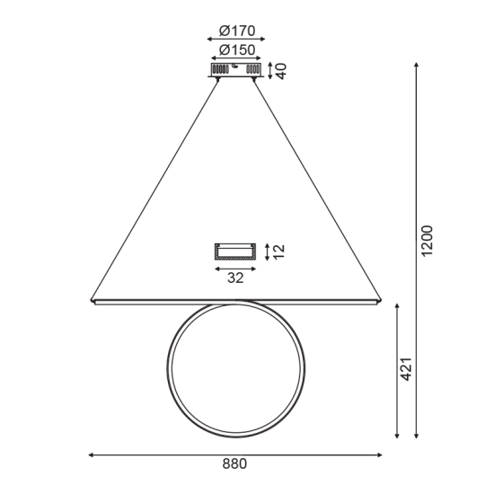 NETTO ΚΡΕΜΑΣΤΟ Φ/Σ LED 43W 3000K 2580LM ΜΑΥΡΟ ΑΛΟΥΜΙΝΙΟ 88Χ17ΧΗ120CM ZERO