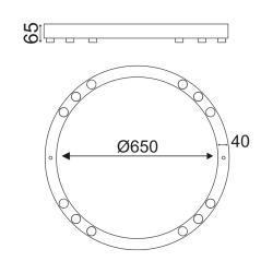 NETTO ΟΡΟΦΗΣ Φ/Σ LED 36W COB ΛΕΥΚΟ ΑΛΟΥΜΙΝΙΟ 3000K 3240LM D65ΧΗ6,5CM MAGNETO