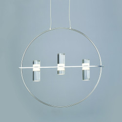 NETTO ΚΡΕΜΑΣΤΟ Φ/Σ LED2835 12W ΧΡΩΜΙΟ ΑΛΟΥΜΙΝΙΟ 3000Κ 1080LM D53XH173CM IONIAN