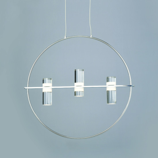 NETTO ΚΡΕΜΑΣΤΟ Φ/Σ LED2835 12W ΧΡΩΜΙΟ ΑΛΟΥΜΙΝΙΟ 3000Κ 1080LM D53XH173CM IONIAN