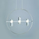 NETTO ΚΡΕΜΑΣΤΟ Φ/Σ LED2835 12W ΧΡΩΜΙΟ ΑΛΟΥΜΙΝΙΟ 3000Κ 1080LM D53XH173CM IONIAN