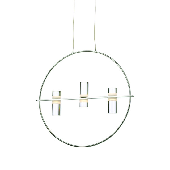 NETTO ΚΡΕΜΑΣΤΟ Φ/Σ LED2835 12W ΧΡΩΜΙΟ ΑΛΟΥΜΙΝΙΟ 3000Κ 1080LM D53XH173CM IONIAN