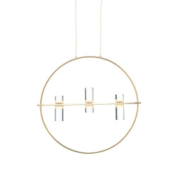 NETTO ΚΡΕΜΑΣΤΟ Φ/Σ LED2835 12W ΧΡΥΣΟ ΑΛΟΥΜΙΝΙΟ 3000Κ 1080LM D53XH173CM IONIAN