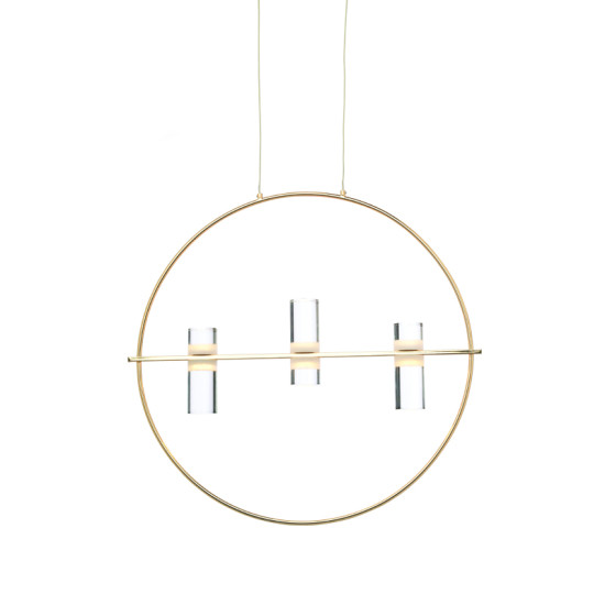 NETTO ΚΡΕΜΑΣΤΟ Φ/Σ LED2835 12W ΧΡΥΣΟ ΑΛΟΥΜΙΝΙΟ 3000Κ 1080LM D53XH173CM IONIAN