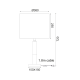 NETTO ΕΠΙΤΡΑΠΕΖ Φ/Σ 1ΧΕ27 ΜΕΤΑΛ ΟΡΕΙΧΑΛΚ+ΛΕΥΚΟ ΑΜΠΑΖΟΥΡ Φ38ΧΗ72CM LUXOR