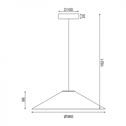 NETTO ΚΡΕΜΑΣΤΟ Φ/Σ 1Χ GX53 WALNUT ΞΥΛΟ D36XH160CM NAIROBI