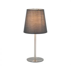 ΠΟΡΤΑΤΙΦ ΥΦΑΣΜΑ ΓΚΡΙ ΜΕ ΒΑΣΗ ΝΙΚΕΛ 1X40W E14 H28CM HARPY