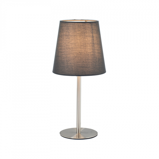 ΠΟΡΤΑΤΙΦ ΥΦΑΣΜΑ ΓΚΡΙ ΜΕ ΒΑΣΗ ΝΙΚΕΛ 1X40W E14 H28CM HARPY