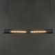 NETTO ΚΡΕΜΑΣΤΟ Φ/Σ 2ΧΕ27 ΜΑΥΡΟ ΜΕΤΑΛΛΙΚΟ 72Χ6XH120CM ALCATRAZ