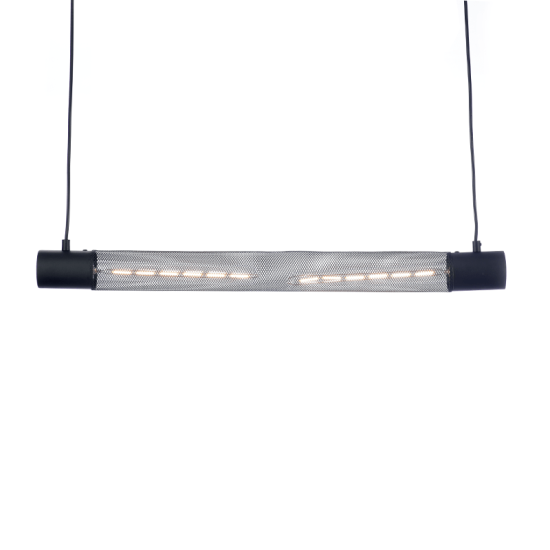 NETTO ΚΡΕΜΑΣΤΟ Φ/Σ 2ΧΕ27 ΜΑΥΡΟ ΜΕΤΑΛΛΙΚΟ 72Χ6XH120CM ALCATRAZ
