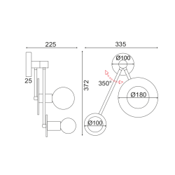 ΕΠΙΤΟΙΧΟ Φ/Σ 2ΧΕ27 ΛΕΥΚΟ ΜΑΡΜΑΡΟ 18Χ74X23CM CLOCK