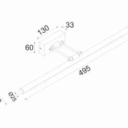 ΕΠΙΤΟΙΧΟ Φ/Σ LED 12W 4000K 780LM ΧΡΩΜΙΟ ΜΕΤ/ΚΟ IP44 50X6X19CM RIO