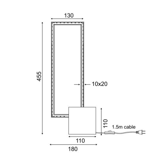 ΕΠΙΤΡΑΠΕΖΙΟ Φ/Σ LED 12W 3000K 980LM AELIA ΜΑΥΡΟ ΜΕΤ/ΚΟ IP20 18X11XH46CM